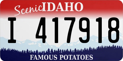 ID license plate I417918