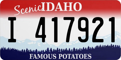 ID license plate I417921