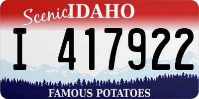 ID license plate I417922