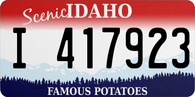 ID license plate I417923