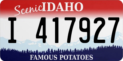 ID license plate I417927