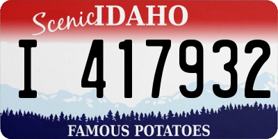 ID license plate I417932