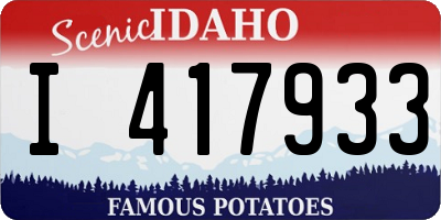 ID license plate I417933