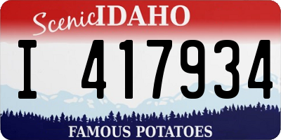 ID license plate I417934