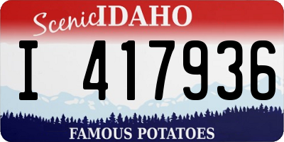 ID license plate I417936