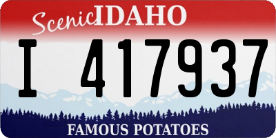 ID license plate I417937