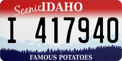 ID license plate I417940
