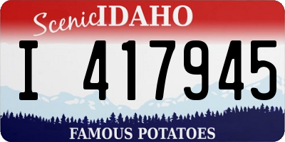 ID license plate I417945