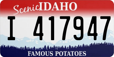 ID license plate I417947