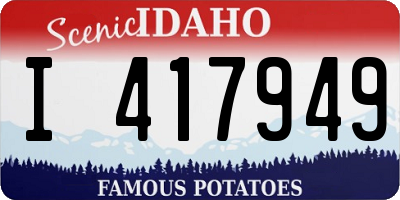ID license plate I417949