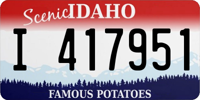 ID license plate I417951