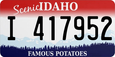 ID license plate I417952