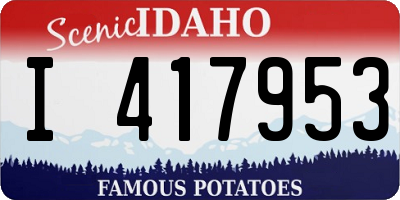 ID license plate I417953