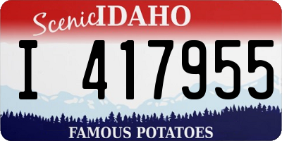 ID license plate I417955