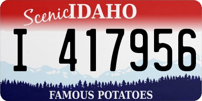 ID license plate I417956