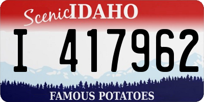 ID license plate I417962