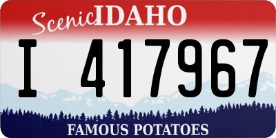 ID license plate I417967