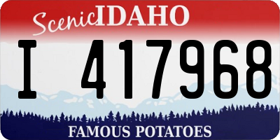 ID license plate I417968