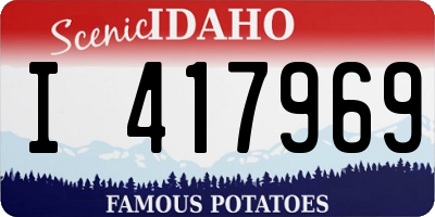 ID license plate I417969