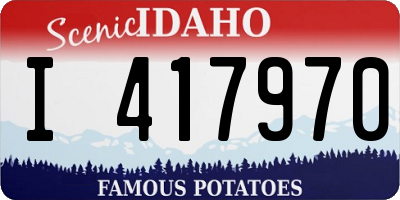 ID license plate I417970