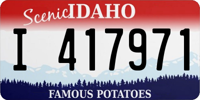 ID license plate I417971