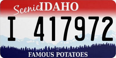 ID license plate I417972