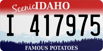 ID license plate I417975