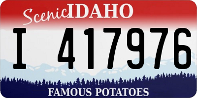 ID license plate I417976
