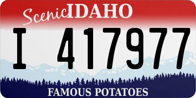 ID license plate I417977