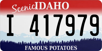 ID license plate I417979