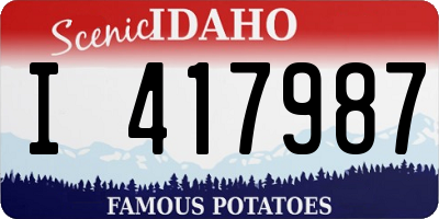 ID license plate I417987