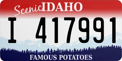 ID license plate I417991