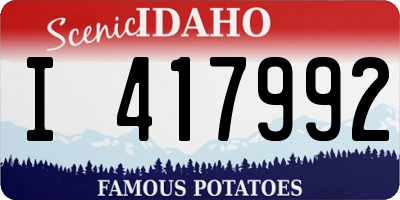 ID license plate I417992