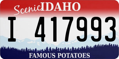 ID license plate I417993