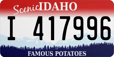 ID license plate I417996