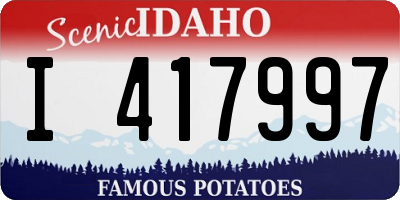 ID license plate I417997