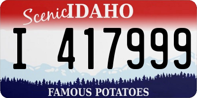 ID license plate I417999