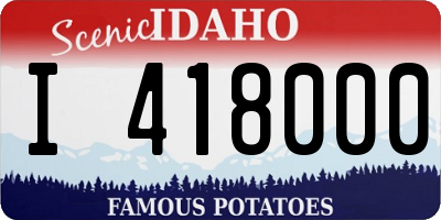 ID license plate I418000