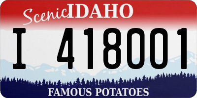 ID license plate I418001