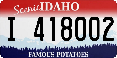 ID license plate I418002