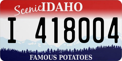 ID license plate I418004