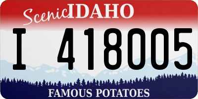 ID license plate I418005