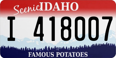 ID license plate I418007