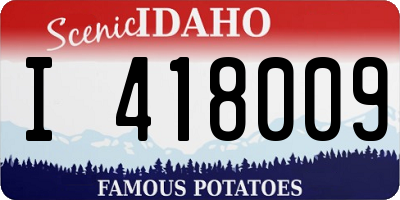 ID license plate I418009