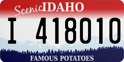 ID license plate I418010