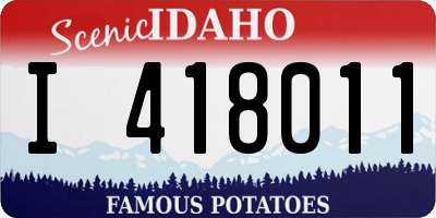 ID license plate I418011