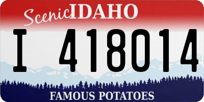 ID license plate I418014
