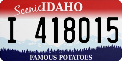 ID license plate I418015