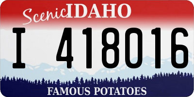 ID license plate I418016
