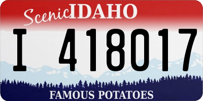 ID license plate I418017